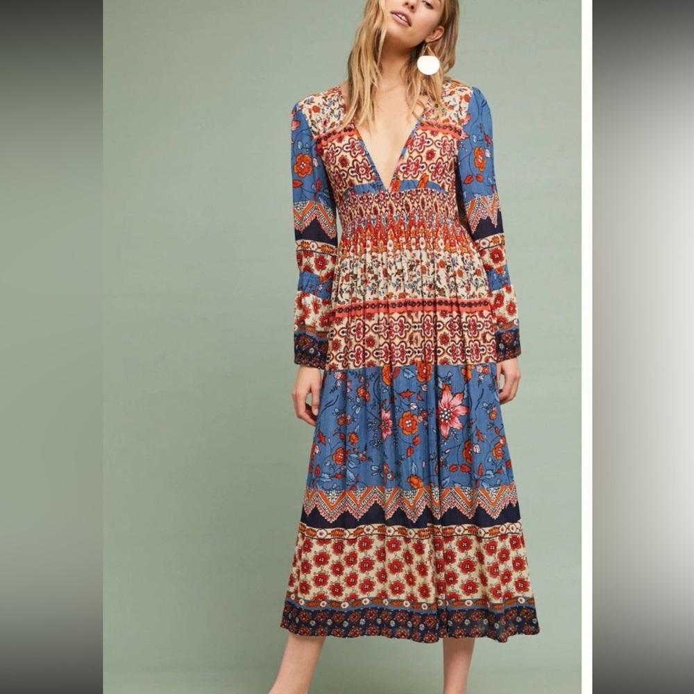 Anthropologie Raga Sun Daze Maxi Dress size Large